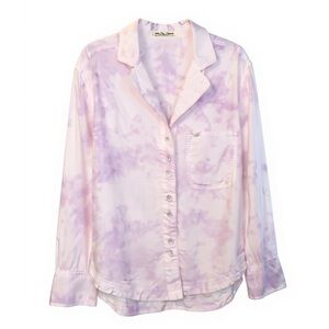 We The Free Lavender Tie-dye Button-Up Shirt XS NWT